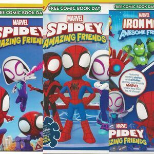 Spidey Amazing Friends 1 FCBD Free Comic Book Day Unstamped Marvel 2025 Iron Man
